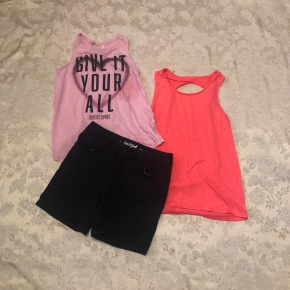 Lot of 3 Girls Size 10/12 Justice Sport Cat&Jack - Picture 1 of 12